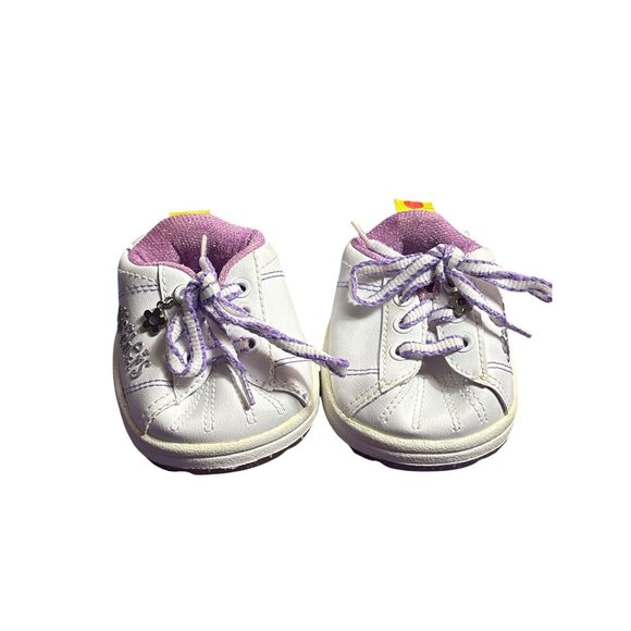 Build-A-Bear Other - Build-A-Bear Workshop White & Purple Skechers Tennis Shoes Laces & Charm